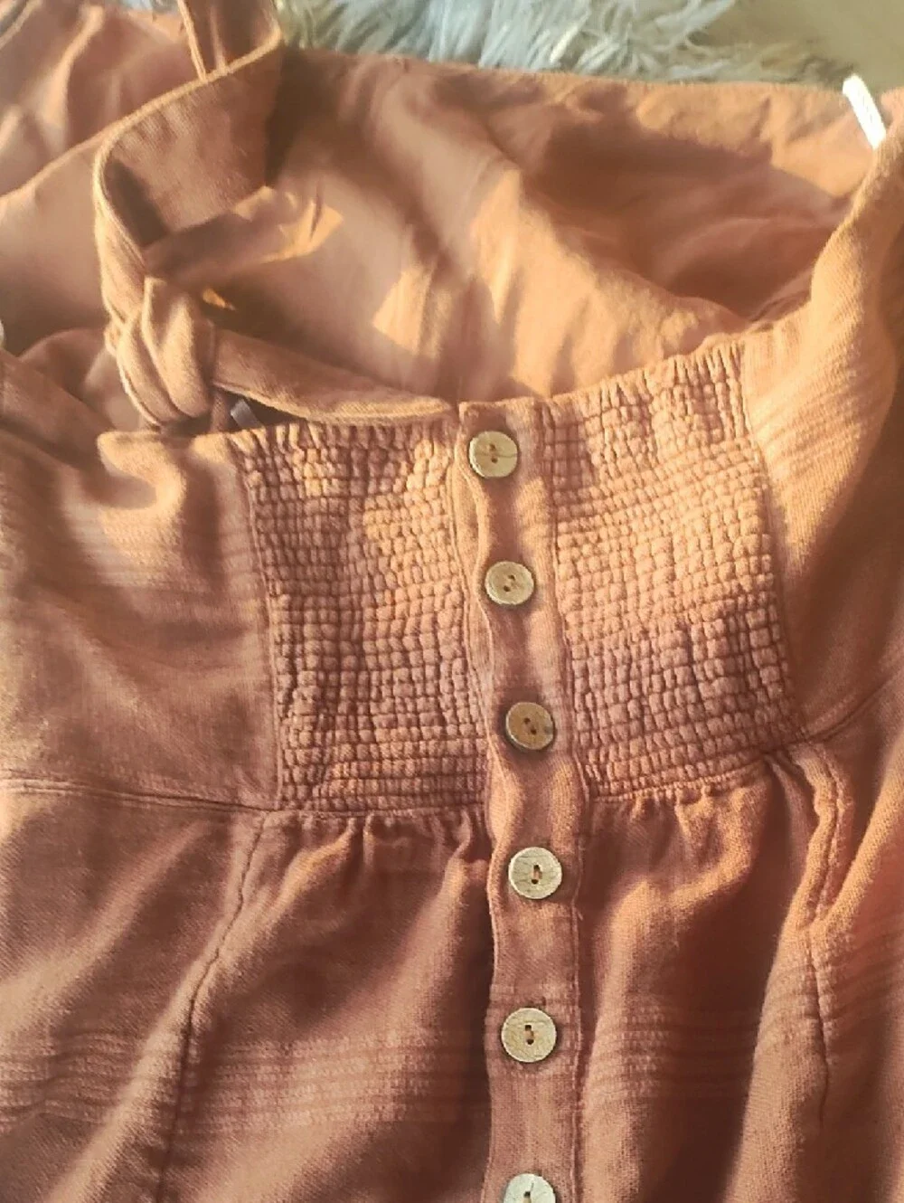 Free People One-Shoulder Wrap Dress in Rust - Picture 4 of 10